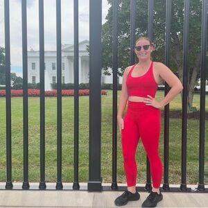 PINK Victoria's Secret Seamless Legging/Longline Sports Bra Set